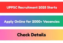 UPPSC Bumper Recruitment 2025: 2,158 Medical & Officer Vacancies