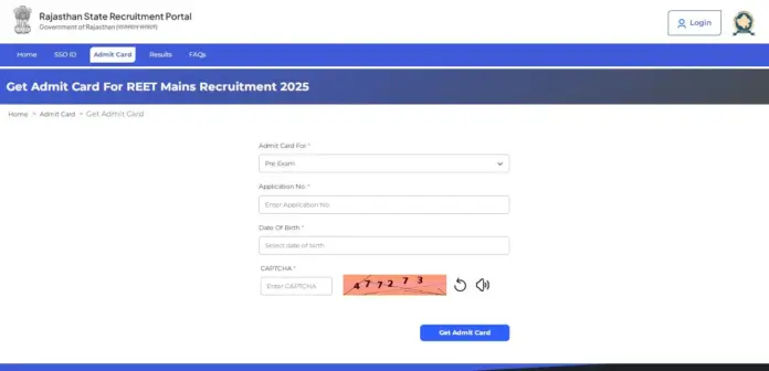 REET 2025 Admit Card Out: Download via SSO ID & Check Exam Dates