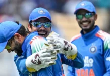 Rohit Sharma’s amazing agility even at 39! He takes three consecutive catches in the slips.