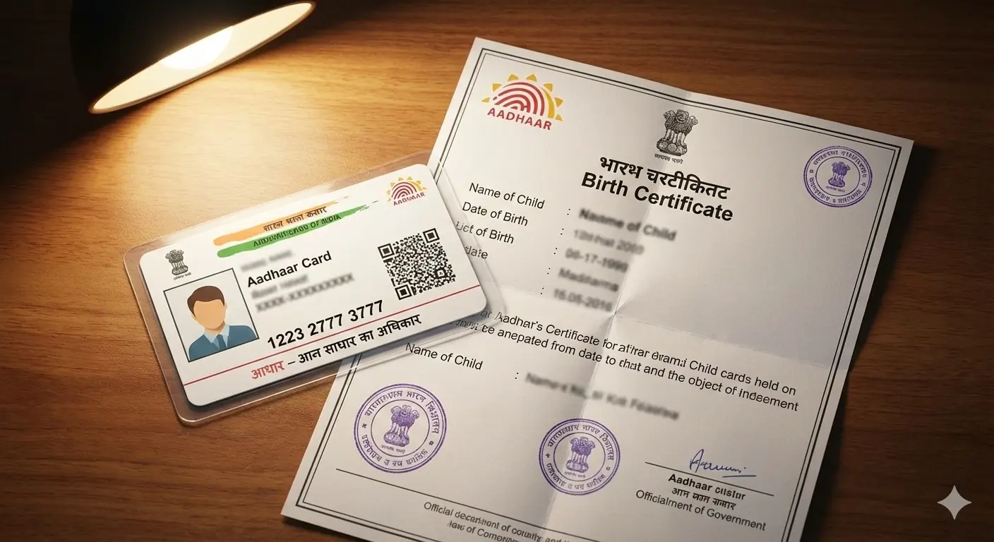 New Aadhaar Rules 2025: Birth Certificate Mandatory for 5-18 Years?