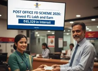 Post Office FD Scheme 2026: Invest ₹1 Lakh and Earn ₹45,329 in Interest