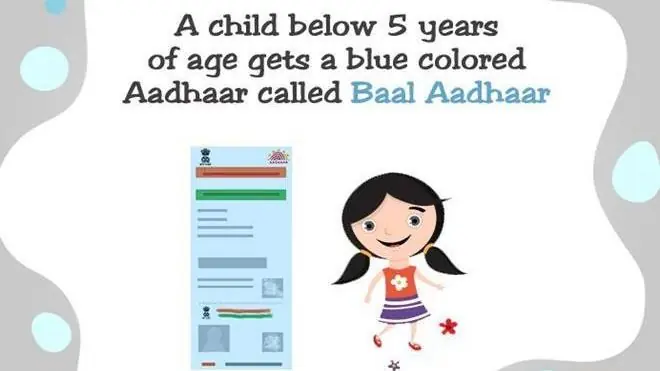 Child Aadhaar application below 5 years