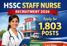 HSSC Staff Nurse Recruitment 2026: 1,803 Vacancies Out HSSC Staff Nurse Recruitment 2026: Apply for 1,803 Posts